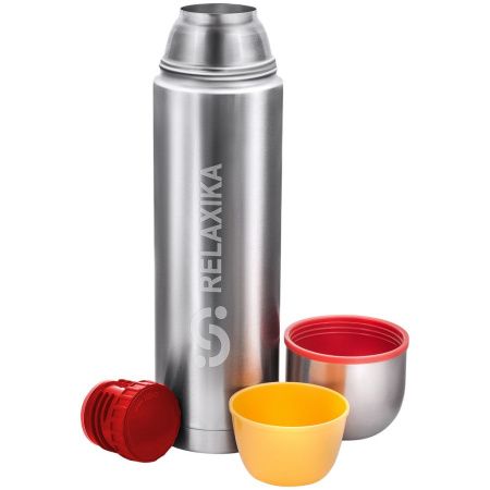 Термос Relaxika Duo 1200 в чехле, стальной