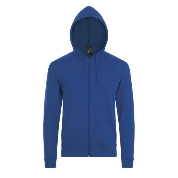 Толстовка мужская на молнии с капюшоном STONE, белый, XS, 50% хлопок, 50% полиэстер