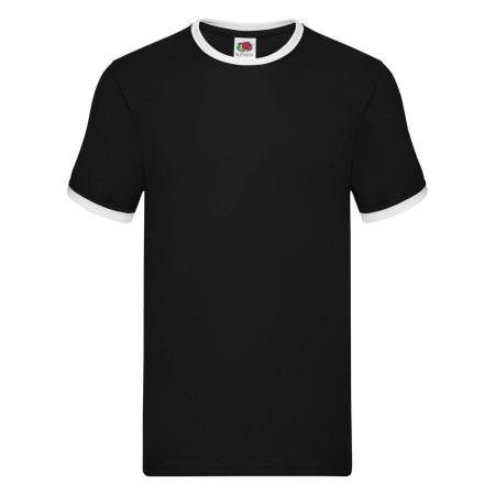 Футболка "Ringer T", белый с черным_S, 100% х/б