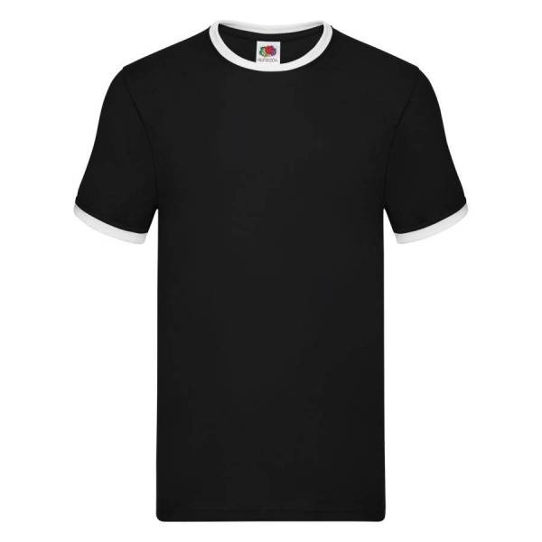 Футболка "Ringer T", белый с черным_S, 100% х/б