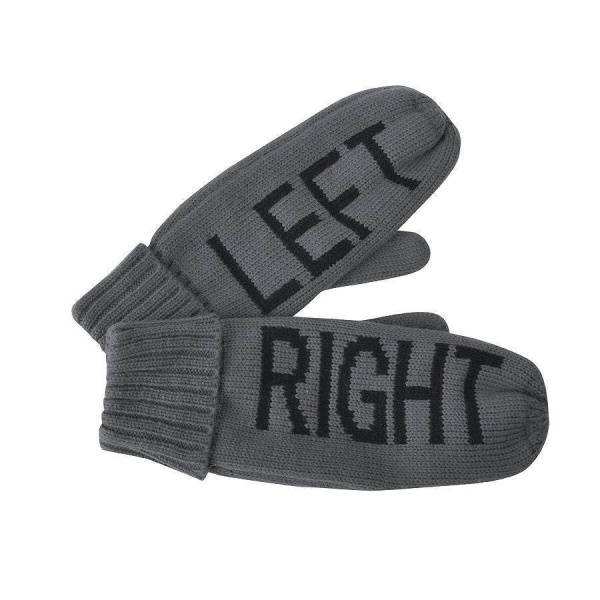 Варежки "LEFT&RIGHT",  серый, L, акрил/флис внутри