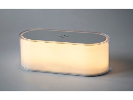 Ночник с беспроводной зарядкой и RGB подсветкой "Miracle", 15 Вт, белый