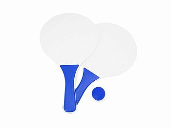 Набор FEROE для игры на пляже (2 ракетки и мячик), белый/королевский синий Набор FEROE для игры на пляже (2 ракетки и мячик), белый/королевский синий