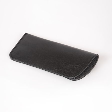 Футляр для очков кожаный черный