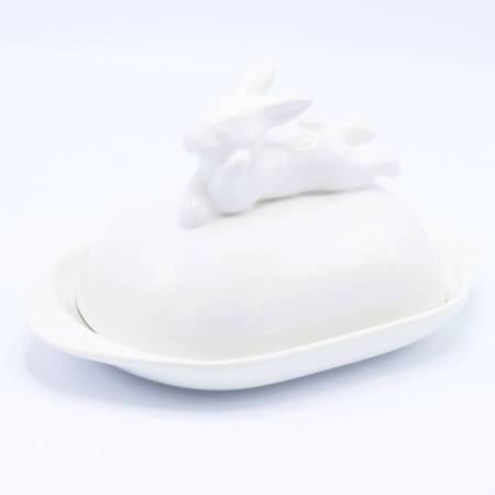 Маслёнка с кроликом, 380 мл, Белый