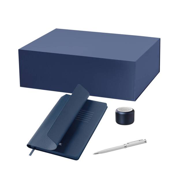 Подарочный набор Passion, Molto, серебряный (колонка, ежедневник