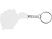 Брелок-рулетка, 1 м., белый