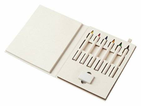 Набор цветных карандашей и листочков для рисования из молочной бумаги "Artify", молочный