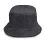 Панама женская BUCKET 2IN1, т.сер./бежевый ,M/L,100% полиэстер, подкл шерпа 100% полиэстер