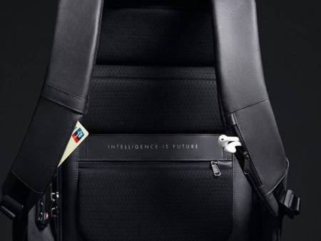 Водостойкий антикражный рюкзак Hipack для ноутбука 15.6", черный