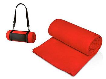 Плед «Нежность» с плечевым ремнем, красный