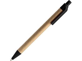 Ручка шариковая ALDER из переработанного картона, натуральный/черный Ручка шариковая ALDER из переработанного картона, натуральный/черный