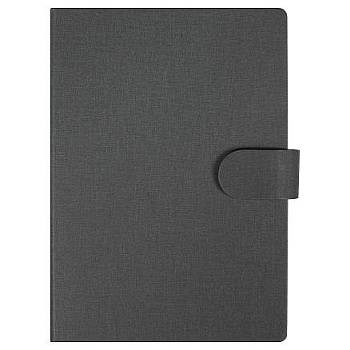 Блокнот А5 Tasmania, в твердой обложке со стикерами в линейку, серый