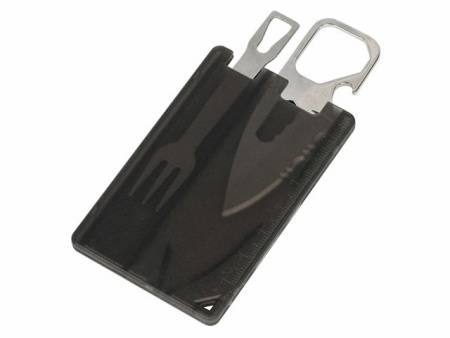 Мультиинструмент с ножом и вилкой "Hungry", черный