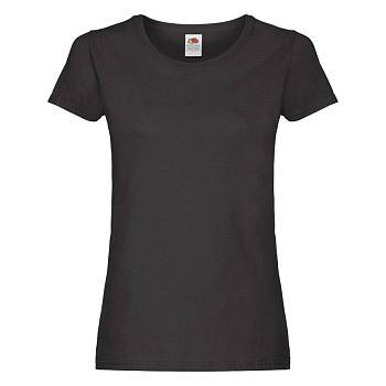 Футболка женская "Original T", черный_XS, 100% х/б, 145 г/м2 Футболка женская "Original T", черный_XS, 100% х/б, 145 г/м2