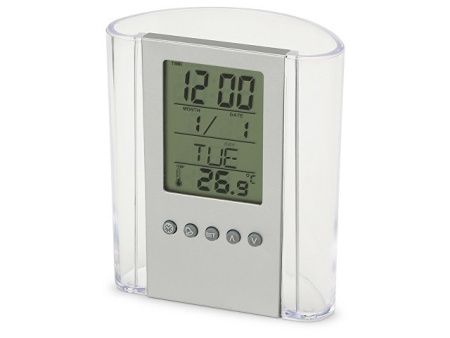 Подставка "Минута", прозрачный/серебристый