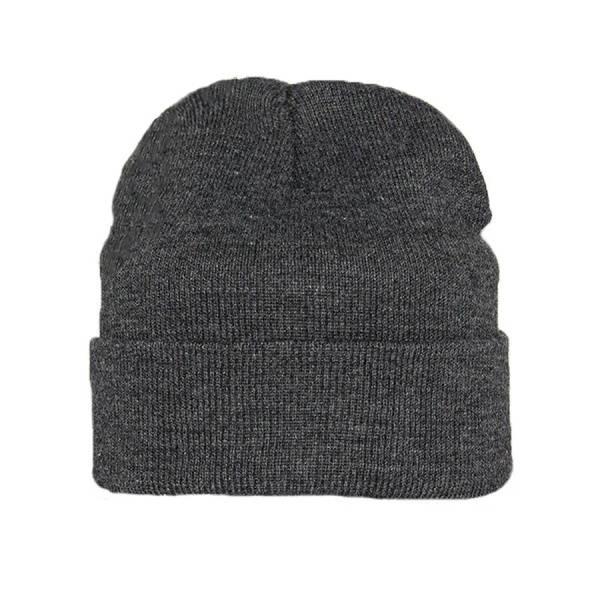 Шапка вязаная двойная "Essential", с отворотом, белый