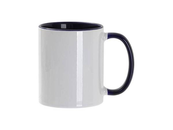 Кружка для сублимации, 330 мл, d=82 мм, стандарт А, белая, желтая внутри