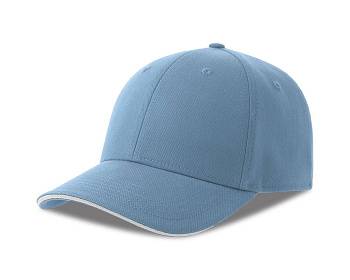 Бейсболка "LIBERTY SANDWICH-S", 6 клиньев, сэндвич, метал. застежка, голуб/бел, 100% хлопок,270 г/м2