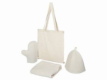 Банный набор с килтом "Healing Light", мужской, белый