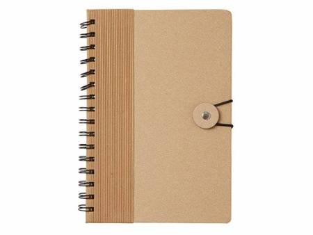 Крафтовый блокнот А5 в твердой обложке "Saharan Cypress", 80 листов 70 гр/м2 бумаги, натуральный