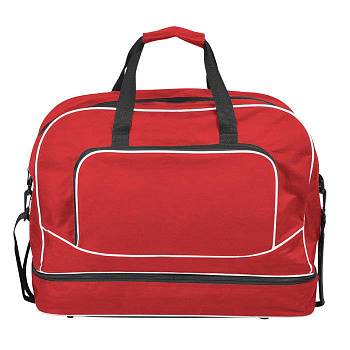 Сумка  "Рекорд" с отделением для обуви, красный, 51х43х20, Полиэстер 600D, шелкография