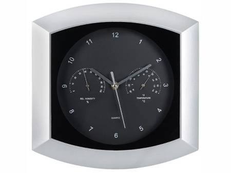 Погодная станция настенная «Кусто», серебристый/черный (Р)