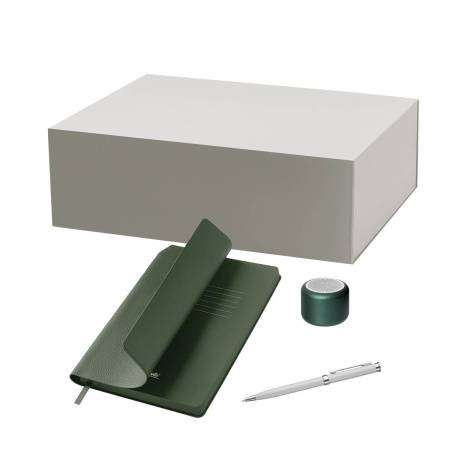 Подарочный набор Passion, Molto, серебряный (колонка, ежедневник