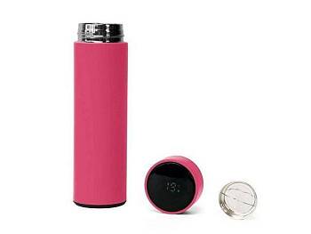 Термос FAMILY MARK LED, soft touch (Розовый) Термос FAMILY MARK LED, soft touch (Розовый)
