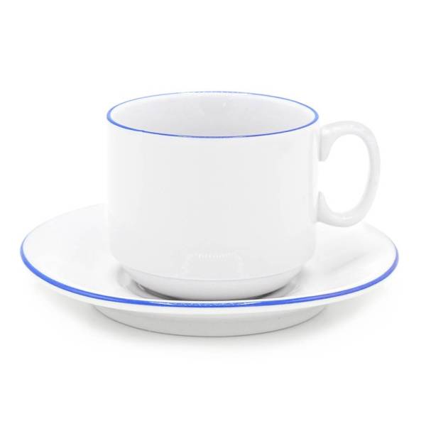 Чайная пара фарфоровая 220см³ экспресс Палитра, синий