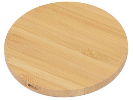 Беспроводное зарядное устройство из бамбука "Cap", натуральный