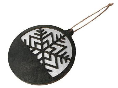 Подвеска деревянная "Noirflake"