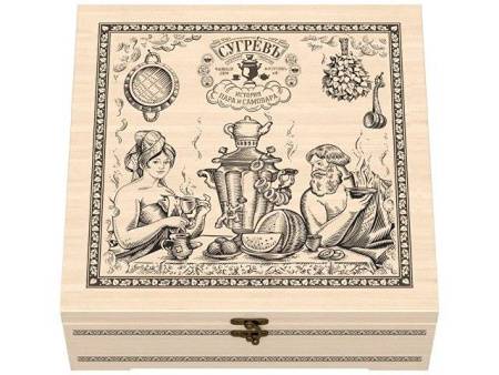 Шкатулка большая Сугревъ "История пара и самовара"