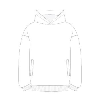Худи оверсайз унисекс FUSION, белый, размер XS/S