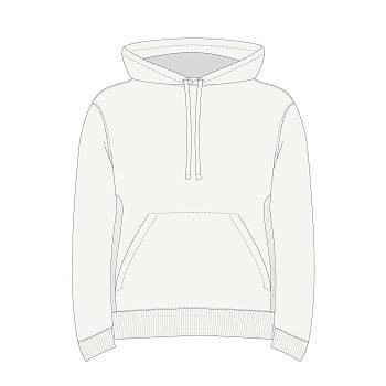 Худи релакс унисекс ADVENTURE, белый, размер XS/S