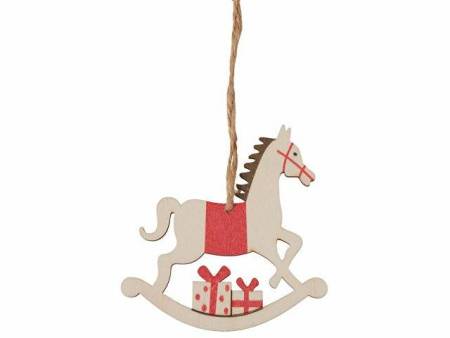 Елочная подвеска - лошадка (печать с 2 сторон)