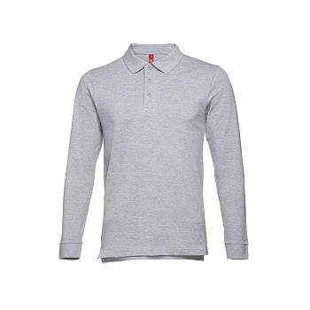 Рубашка-поло мужская BERN, д/р, серый меланж, 3XL, 85% хлопок, 15% вискоза, плотность 210 г/м2 Рубашка-поло мужская BERN, д/р, серый меланж, 3XL, 85% хлопок, 15% вискоза, плотность 210 г/м2