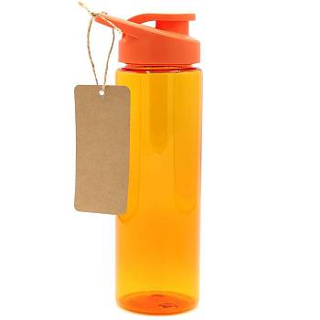 Пластиковая бутылка Ronny To Go с биркой, оранжевая