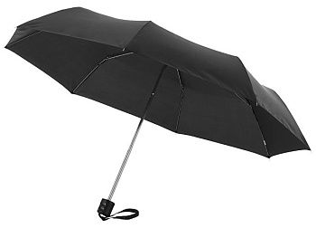Зонт Ida трехсекционный 21,5", черный Зонт Ida трехсекционный 21,5", черный