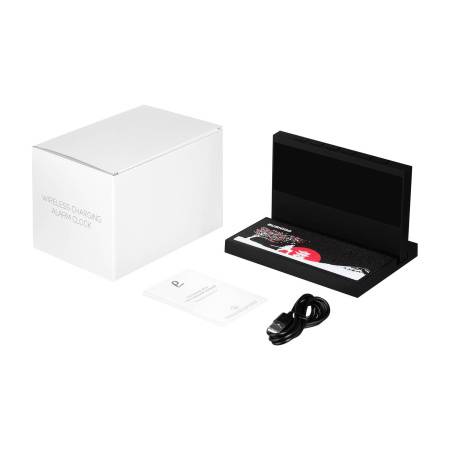 Настольные часы с подсветкой и беспроводной зарядкой 15W, Glory