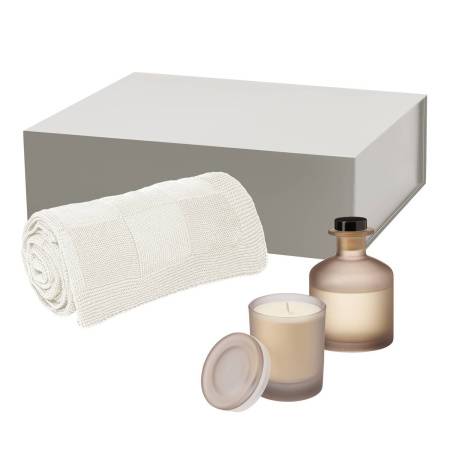 Подарочный набор Mizu, Fado, бежевый (свеча, диффузор