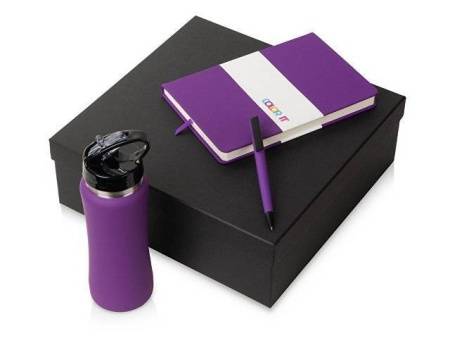 Подарочный набор c блокнотом C1, ручкой и бутылкой