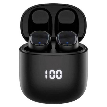 Беспроводные наушники с микрофоном Air Buds Pro, TWS, BT 5.3, LED, 300 мАч, черный, Deppa