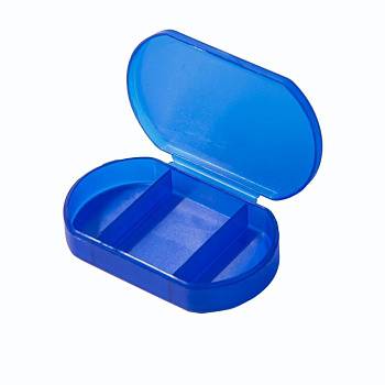 Витаминница TRIZONE, 3 отсека, 6 x 1.3 x 3.9 см, пластик, синяя Витаминница TRIZONE, 3 отсека, 6 x 1.3 x 3.9 см, пластик, синяя