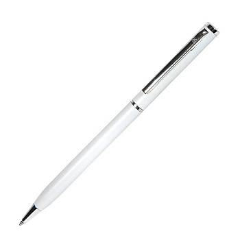SLIM, ручка шариковая, белый/хром, металл SLIM, ручка шариковая, белый/хром, металл