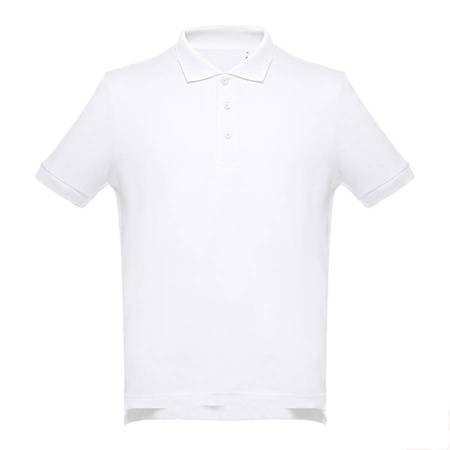 Рубашка-поло мужская ADAM, белый, S, 100% хлопок