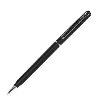 SLIM, ручка шариковая, чёрный/хром, металл SLIM, ручка шариковая, чёрный/хром, металл