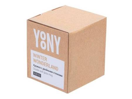 Кружка с двойными стенками с елочкой внутри "Winter Wonderland"