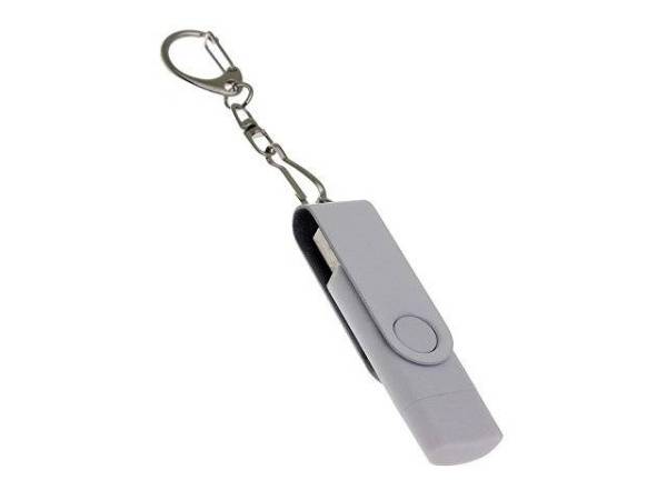 USB 3.0- флешка на 16 Гб с поворотным механизмом и дополнительным разъемом Type-C