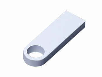 USB 2.0-флешка на 16 Гб с мини чипом и круглым отверстием, белый USB 2.0-флешка на 16 Гб с мини чипом и круглым отверстием, белый